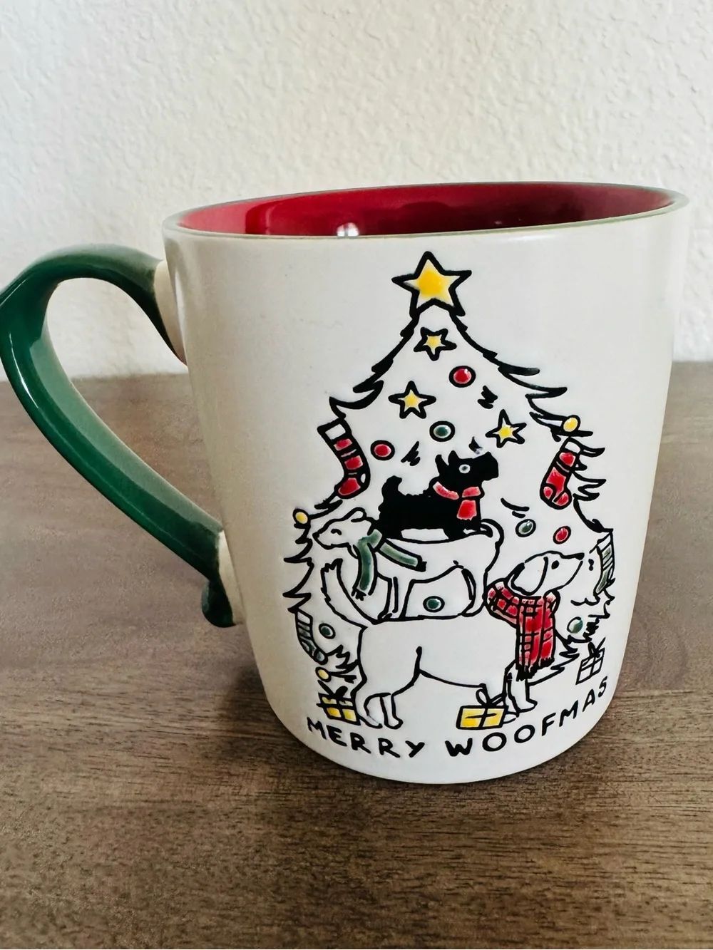Merry Woofmas Christmas Tree Holiday Dog Mug Cup